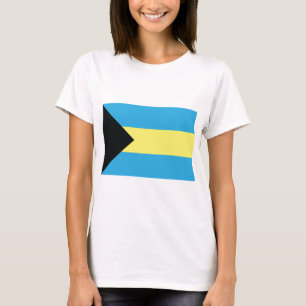 Die Flagge der Bahamas im Schwarzen Aquamarin und  T-Shirt