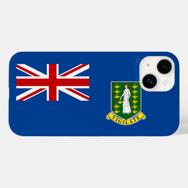 Die Flagge der britischen Jungfrau Case-Mate iPhone 14 Hülle (Rückseite (Horizontal))