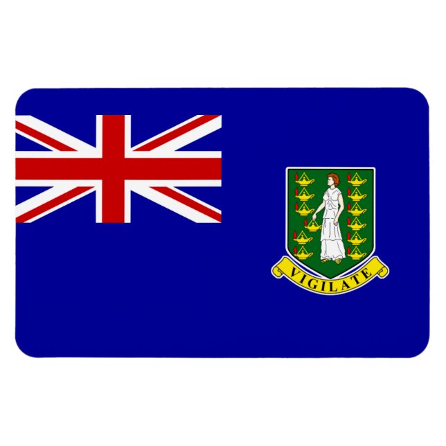 Die Flagge der britischen Jungfrau Magnet (Horizontal)
