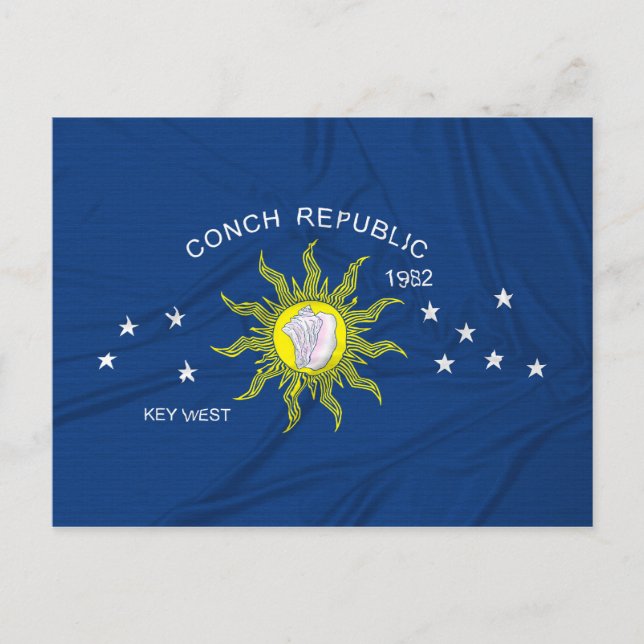 Die Flagge der Conch-Republik Postkarte (Vorderseite)