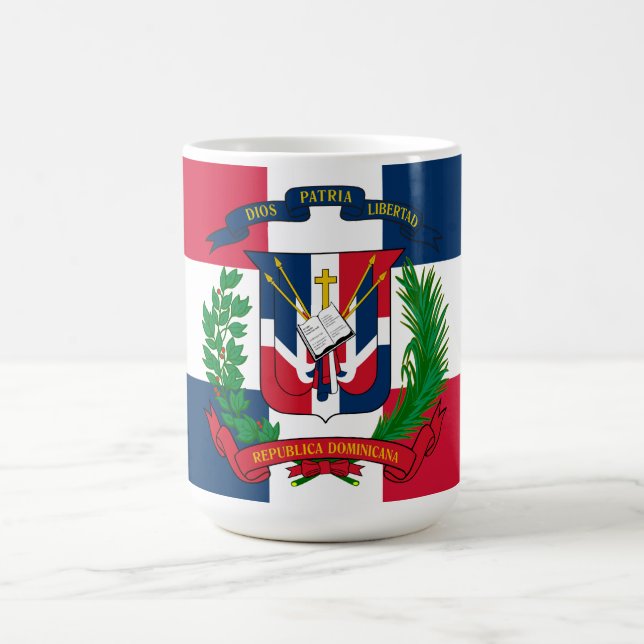 Die Flagge der Dominikanischen Republik Kaffeetasse (Mittel)