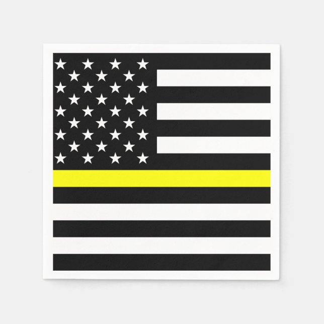 Die Flagge der dünnen Goldlinie Serviette (Vorderseite)