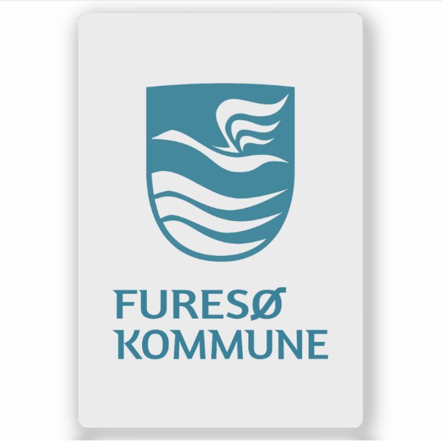 Die Flagge der Gemeinde Furesø Aufkleber (Vorderseite)