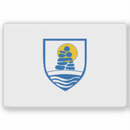 Die Flagge der Gemeinde Sermersooq, Grönland Aufkleber