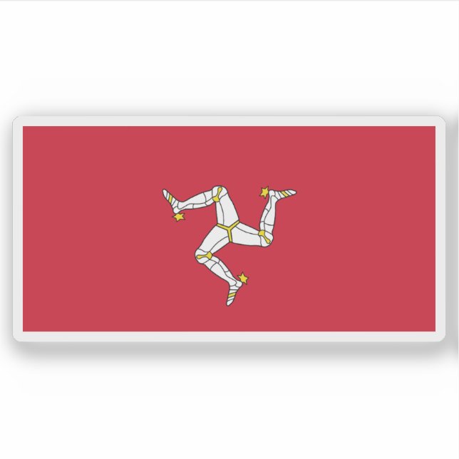 Die Flagge der Insel Man Aufkleber (Vorderseite)