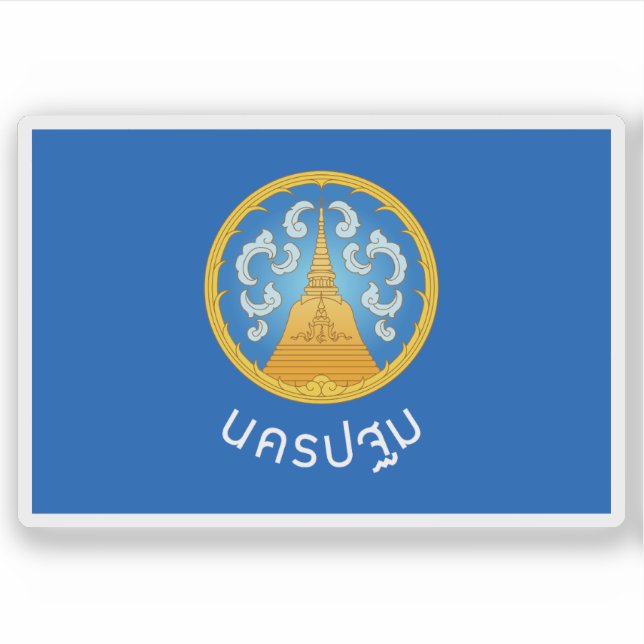 Die Flagge der Provinz Nakhon Pathom, Thailand Aufkleber (Vorderseite)