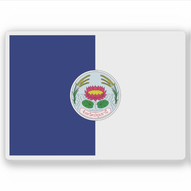 Die Flagge der Provinz Pathum Thani, Thailand Aufkleber (Vorderseite)