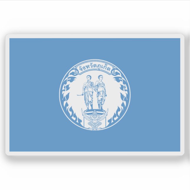 Die Flagge der Provinz Phuket, Thailand Aufkleber (Vorderseite)