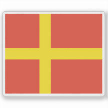 Die Flagge der Provinz Skåne (Scania), Schweden