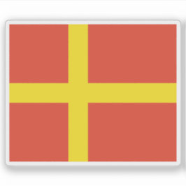 Die Flagge der Provinz Skåne (Scania), Schweden Aufkleber
