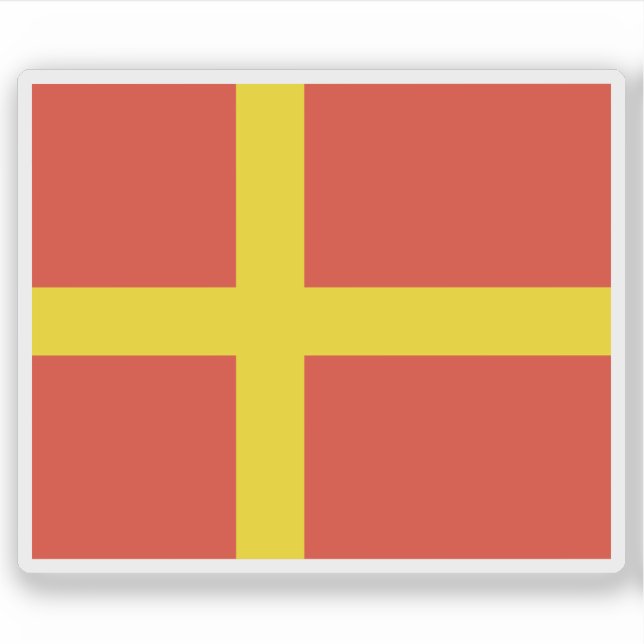 Die Flagge der Provinz Skåne (Scania), Schweden Aufkleber (Vorderseite)