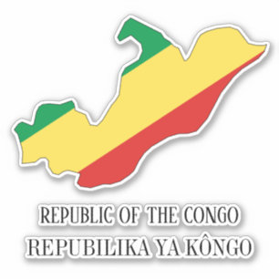 Die Flagge der Republik Kongo Charming Patriotic M Aufkleber