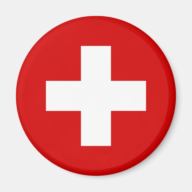 Die Flagge der Schweiz Magnet (Vorne)