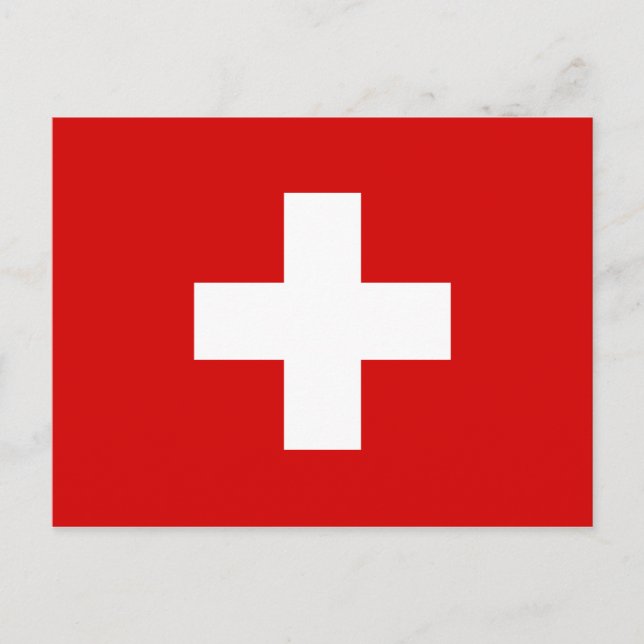 Die Flagge der Schweiz Postkarte (Vorderseite)