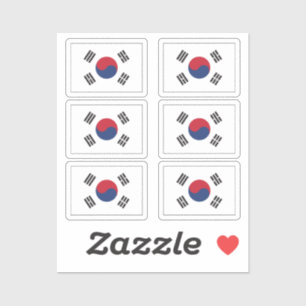 Die Flagge der South Korea Collection Packung mit  Aufkleber