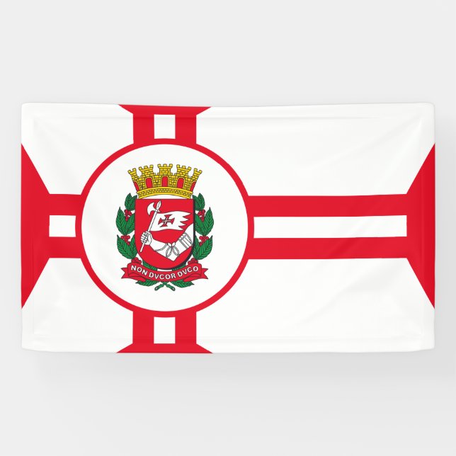 Die Flagge der Stadt São Paulo Banner (Horizontal)