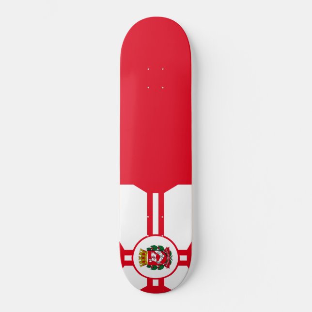 Die Flagge der Stadt São Paulo Skateboard (Vorderseite)