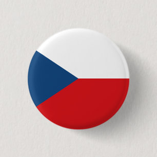 Die Flagge der Tschechischen Republik Button