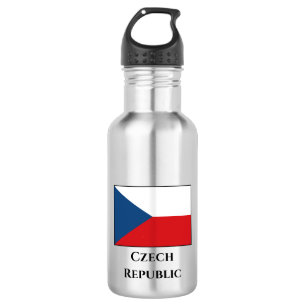 Die Flagge der Tschechischen Republik Edelstahlflasche
