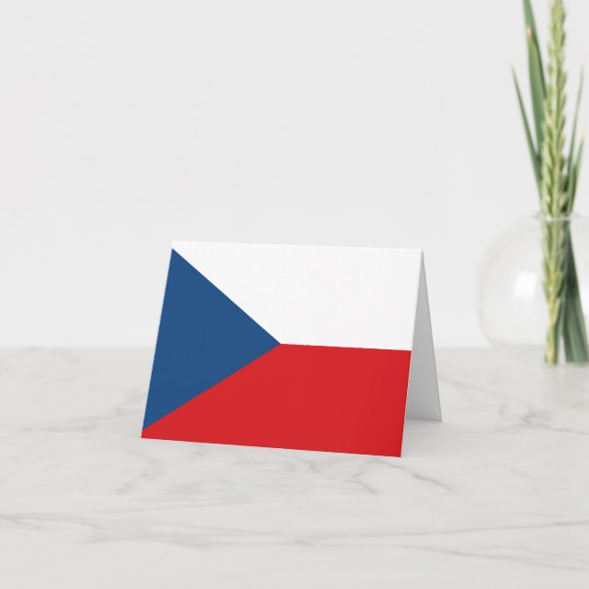 Die Flagge der Tschechischen Republik Karte (Vorderseite)