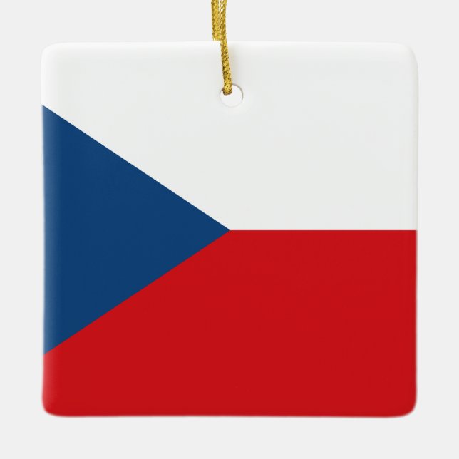 Die Flagge der Tschechischen Republik Keramikornament (Vorderseite)