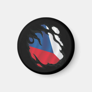 Die Flagge der Tschechischen Republik Magnet