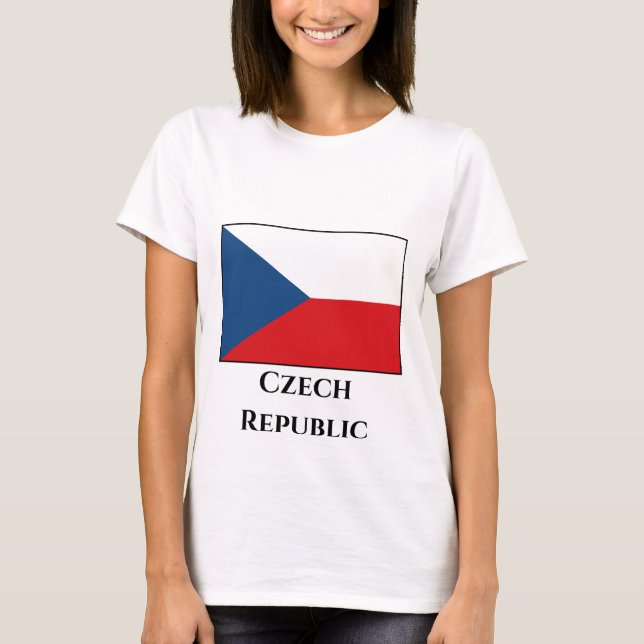 Die Flagge der Tschechischen Republik T-Shirt (Vorderseite)