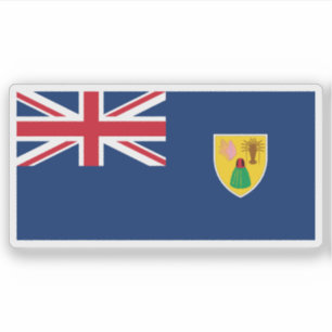 Die Flagge der Turks- und Caicosinseln, Britisches Aufkleber