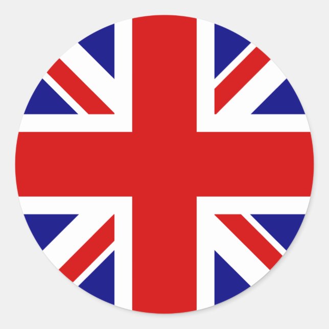 Die Flagge der Union Runder Aufkleber (Vorderseite)