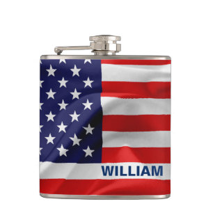 Die Flagge der USA Flachmann