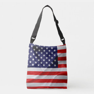 Die Flagge der USA Tragetaschen Mit Langen Trägern