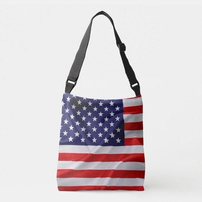 Die Flagge der USA Tragetaschen Mit Langen Trägern (Vorderseite)