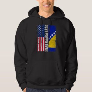 Die Flagge der USA und Bosnien und Herzegowina als Hoodie