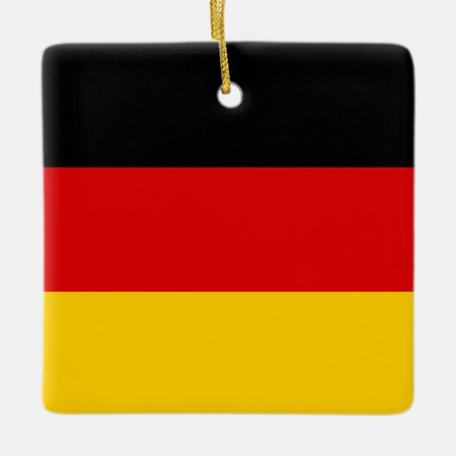 Die Flagge des Deutschen Schwarzen Golden Double S Keramikornament (Vorderseite)