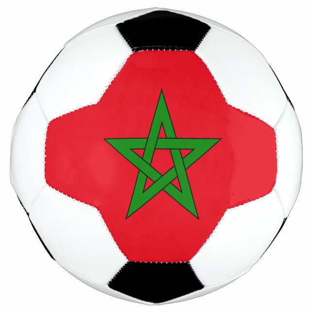 die Flagge des Königreichs Marokko Fußball (Vorderseite)