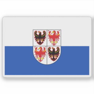 Die Flagge des Trentino-Südtirol, Italien Aufkleber