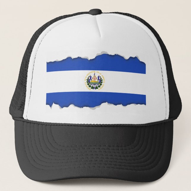 Die Flagge El Salvadors Truckerkappe (Vorderseite)