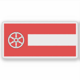 Die Flagge Erfurts, Deutschland Aufkleber