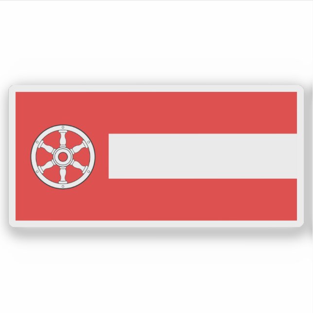 Die Flagge Erfurts, Deutschland Aufkleber (Vorderseite)