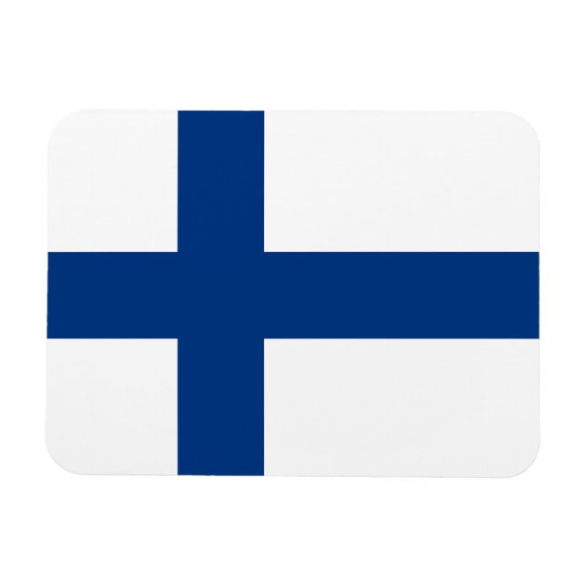 Die Flagge Finnlands - Siniristilippu Magnet (Horizontal)