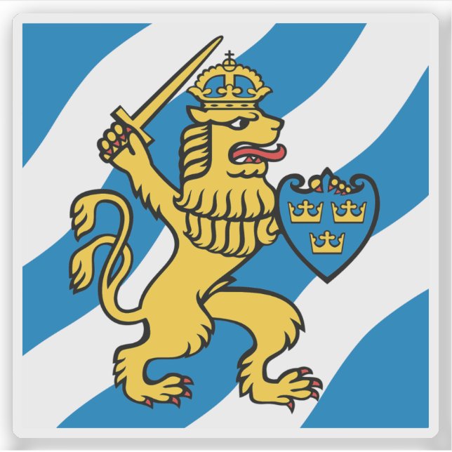 Die Flagge Göteborgs, Schweden Aufkleber (Vorderseite)