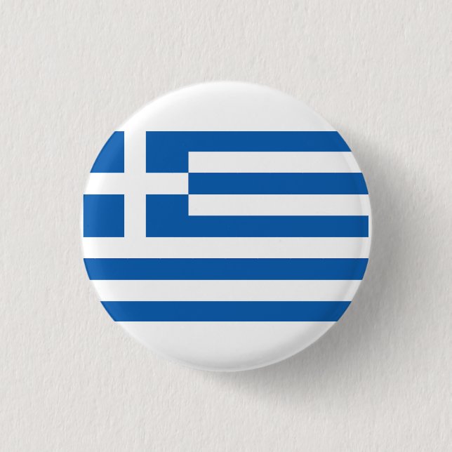 Die Flagge Griechenlands  Button (Vorderseite)