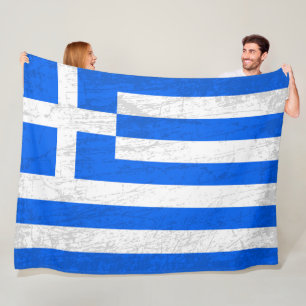Die Flagge Griechenlands - Ein Tapisserie des grie Fleecedecke
