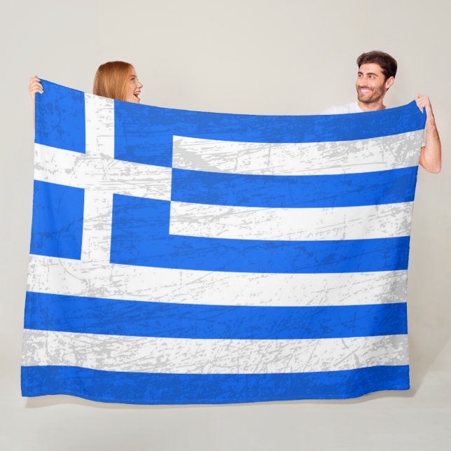 Die Flagge Griechenlands - Ein Tapisserie des grie Fleecedecke (Beispiel)