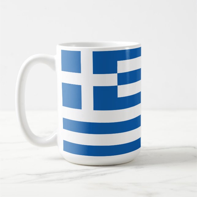 Die Flagge Griechenlands  Kaffeetasse (Links)