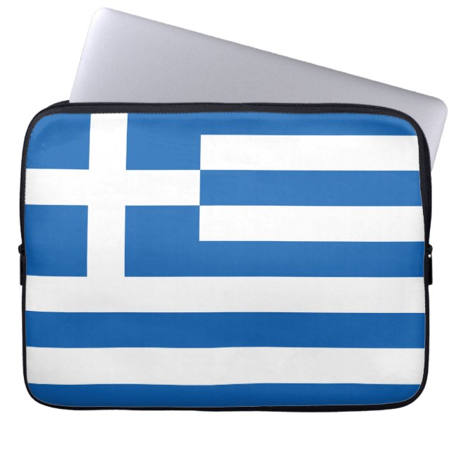 Die Flagge Griechenlands  Laptopschutzhülle (Vorderseite)
