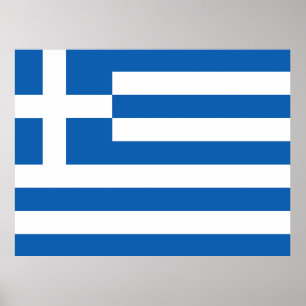Die Flagge Griechenlands Poster