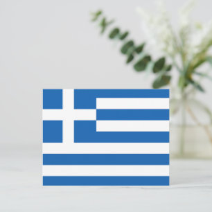 Die Flagge Griechenlands Postkarte