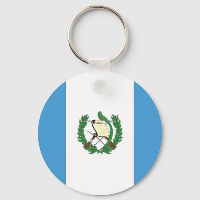 Die Flagge Guatemalas Schlüsselanhänger (Vorderseite)
