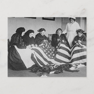 Die Flagge herstellen Postkarte
